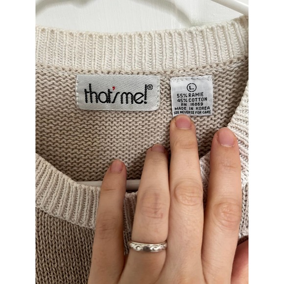 That's Me Vintage 80's Spring Sweater Vest Stranger Things Retro Casual Top L - Picture 2 of 10